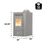 US Stove US5513-W Pellet Stove 1,800 sq. ft. 40 lb Hopper with WiFi Connect New