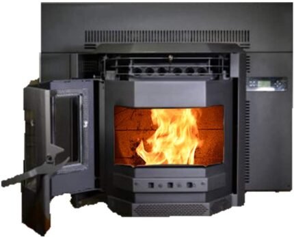 ComfortBilt HP22I 2,800 sq. ft. Pellet Stove Fireplace Insert 47 lb Hopper Capacity Black New